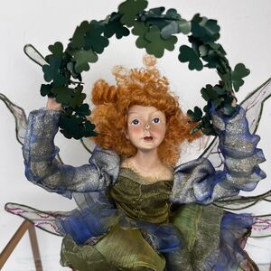 Vintage Unique One of a Kind Handcrafted Woodland Fairy Pixie Redhead 12 in